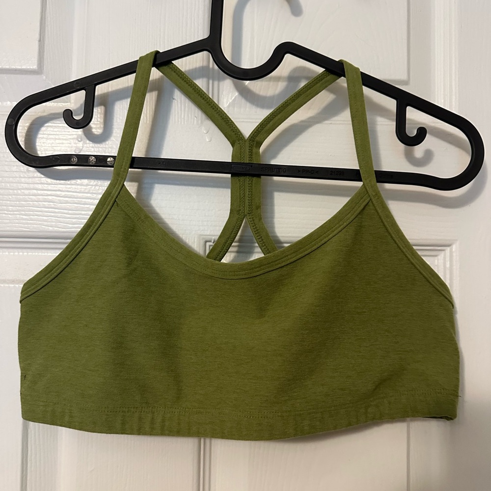 SOLD!!!Beyond Yoga Spacedye Slim Racerback Bra Olive Green Size L SOLD!!! - Picture 2 of 4